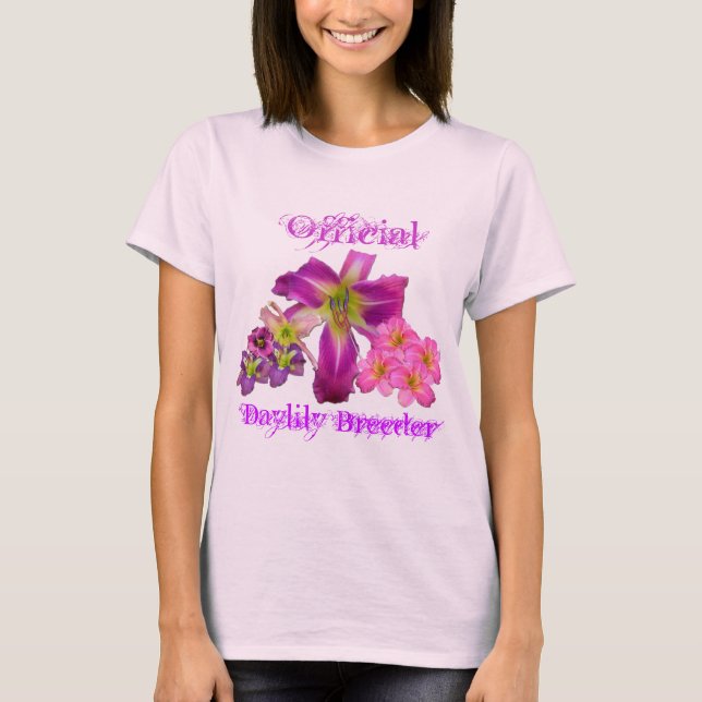 T-shirt Daylily Breeder Oficial (Frente)
