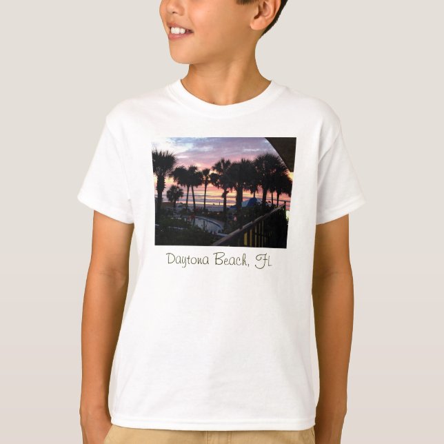 T-shirt Daytona Beach, nascer do sol de FL (Frente)