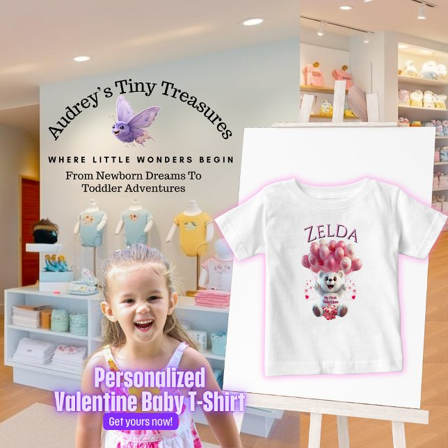 T-Shirt de 1 rua de bebê personalizado (Criador carregado)
