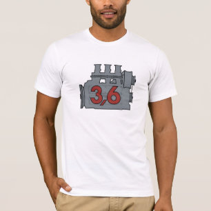 t-shirt de 3,6 motores, única imagem dianteira