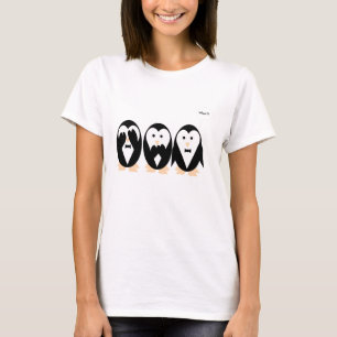 t-shirt de 3 mulheres dos pinguins