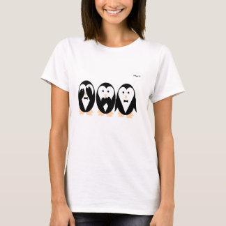 t-shirt de 3 mulheres dos pinguins