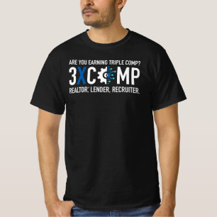 T-Shirt de 3XCOMP - Preto