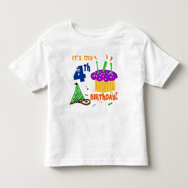 T-shirt de 4.o aniversário (Frente)