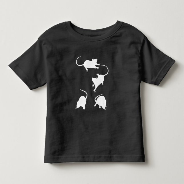 T-Shirt de 4 ratos brancos (Frente)