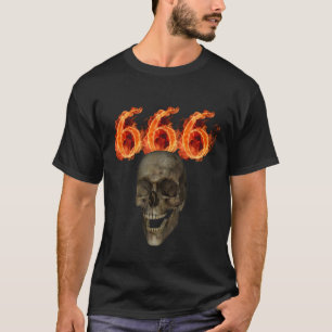 t-shirt de 666 crânios