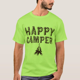T-shirt de acampamento - campista feliz