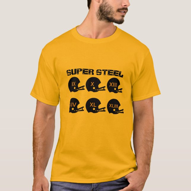 T-shirt de aço super do futebol (Frente)