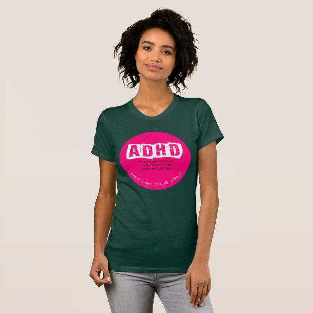 T-shirt de ADHD (tipo predominante ausente) (Frente Completa)