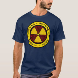 T-shirt de advertência da radiação da arte gráfica