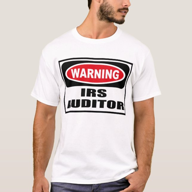 T-shirt de advertência do AUDITOR do IRS (Frente)