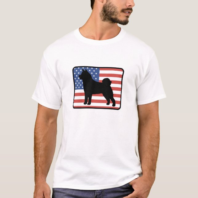 T-shirt de Akita do americano (Frente)