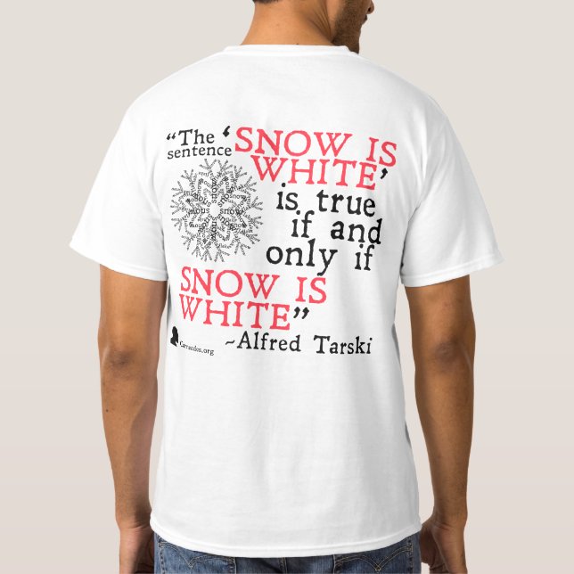 T-shirt de Alfred Tarski (Verso)