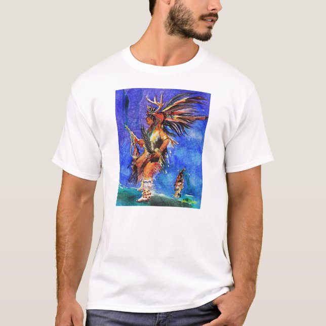 T-shirt de alta qualidade de dança do nativo (Frente)