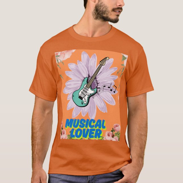 t-shirt de amante musical (Frente)