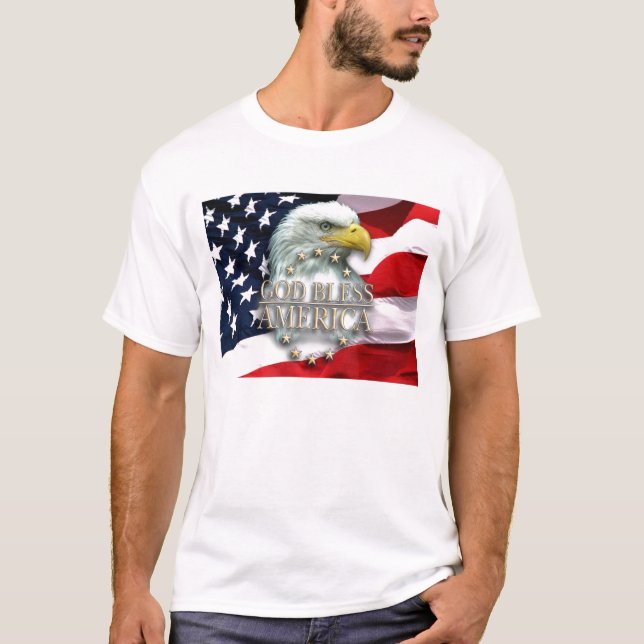 T-shirt de América dos deus abençoe (Frente)