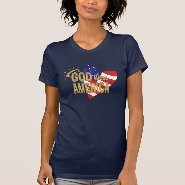 T-shirt de América dos deus abençoe (Frente)