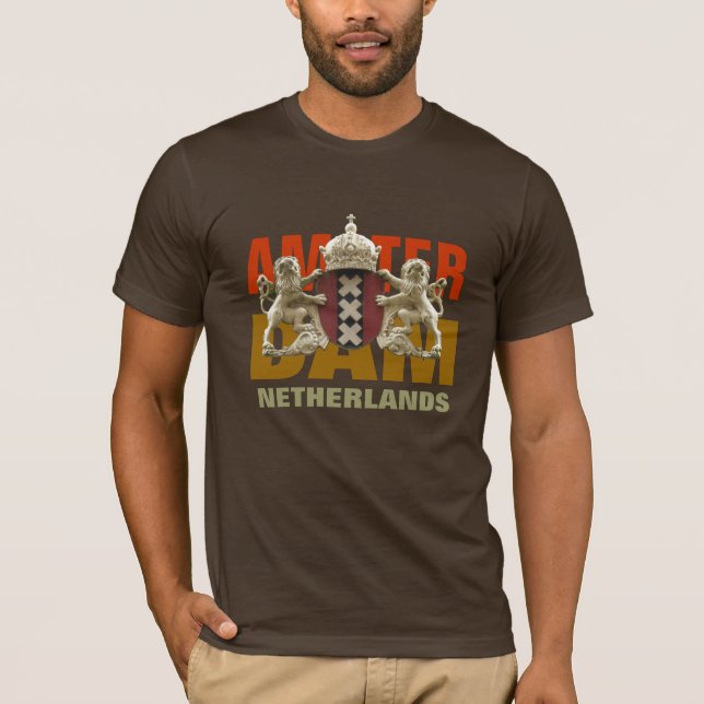 T-shirt de Amsterdão Países Baixos (Frente)