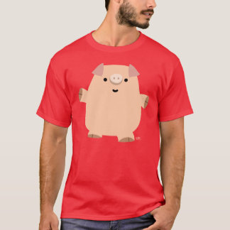 T-shirt de animação bonitinha para porcos