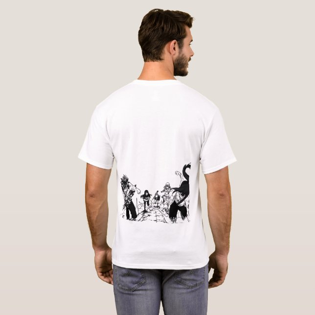 T-Shirt de Animação de Cauda de Fada (Parte Traseira Completa)