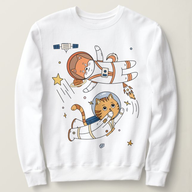 T-Shirt de Animais Espaciais (Frente do Design)