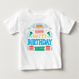 t-shirt de aniversário de bebê