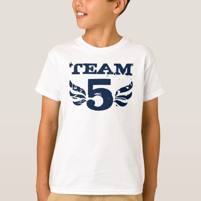 T-Shirt De Aniversário De Menino De 5 Anos (Frente)