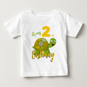 T-Shirt de Aniversário de Tartaruga Personalizada