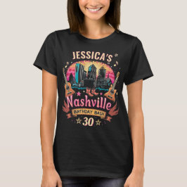 T-Shirt de aniversário Personalizável de Nashville