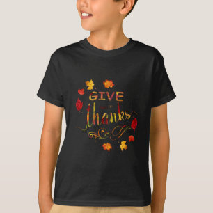T-shirt Dê aos Obrigados um Monograma Russo de Ação de 