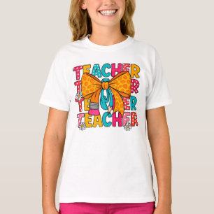 T-Shirt de Apreciação Colorida de Professores com 