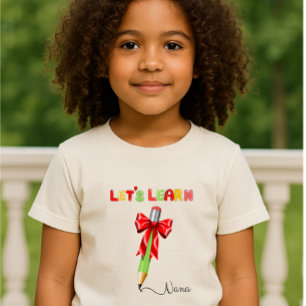 T-Shirt de aprendizado de vamos - Personalizado co