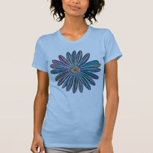 T-Shirt de Arte Azul Grande