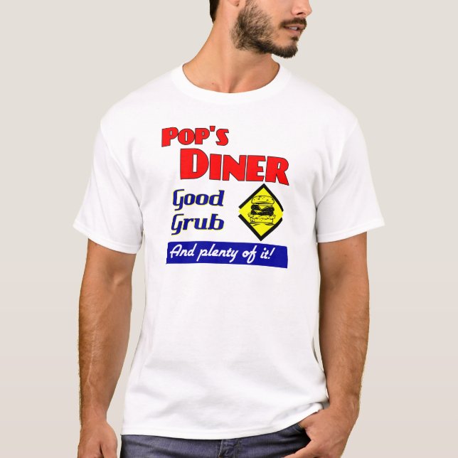 T-shirt de arte da cozinha do Diner pop (Frente)