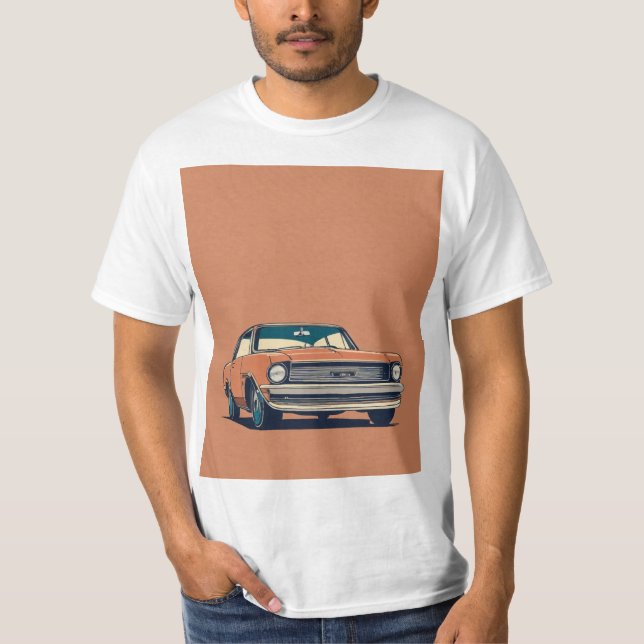 T-SHIRT DE ARTE DE CARRO TENDENTE MANUAL (Frente)