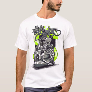 T-Shirt de artista de grafite ilustrada Quirky