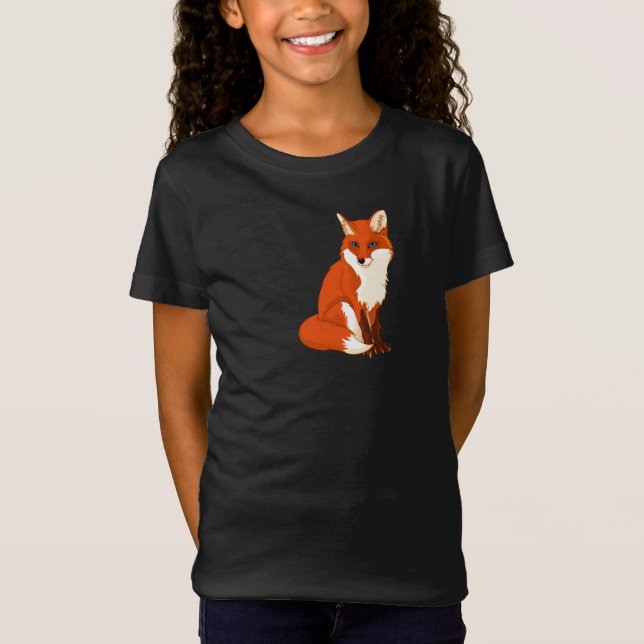 T-shirt de assento bonito das meninas do Fox (Frente)
