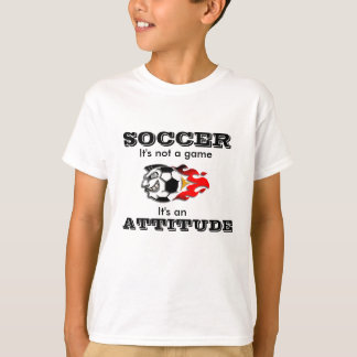 T-Shirt de Atitude de Futebol para Crianças