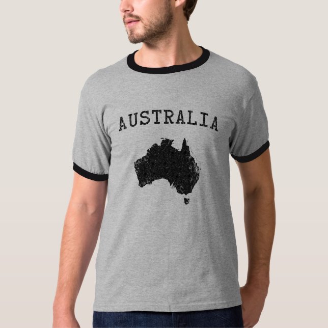 T-shirt de Austrália do vintage (Frente)