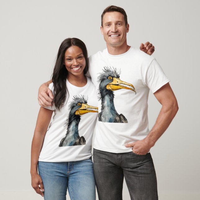 T-shirt de aves cormorant (Unissex)