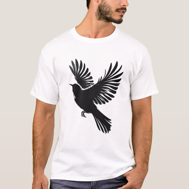 t-shirt de aves voadoras (Frente)