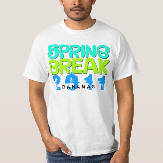 T-shirt de Bahamas das férias da primavera 2011 (Frente)
