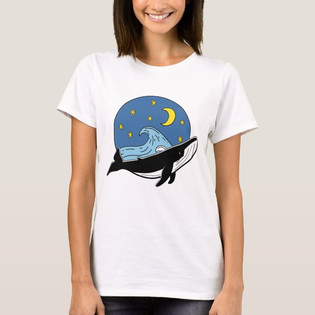 T-Shirt de Baleia Celestial (Frente)