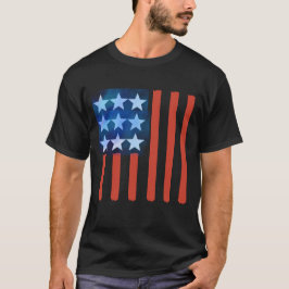 T-SHIRT DE BANDEIRA abstrato AMERICANA