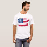 T-Shirt de Bandeira Americana Distante<br><div class="desc">Camiseta russa com ilustração estressada de bandeira americana. Perfeito para as comemorações do 4 de julho.</div>