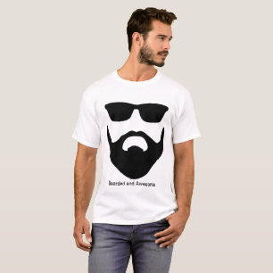 T-Shirt de barba e óculos de sol