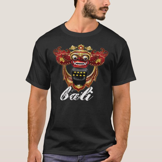 T-shirt de Barong do Balinese, lembrança de Bali (Frente)