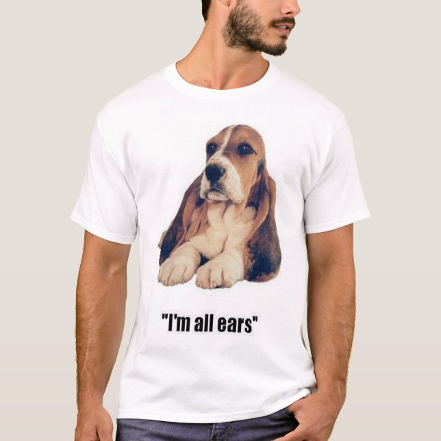 T-shirt de Basset Hound (Frente)