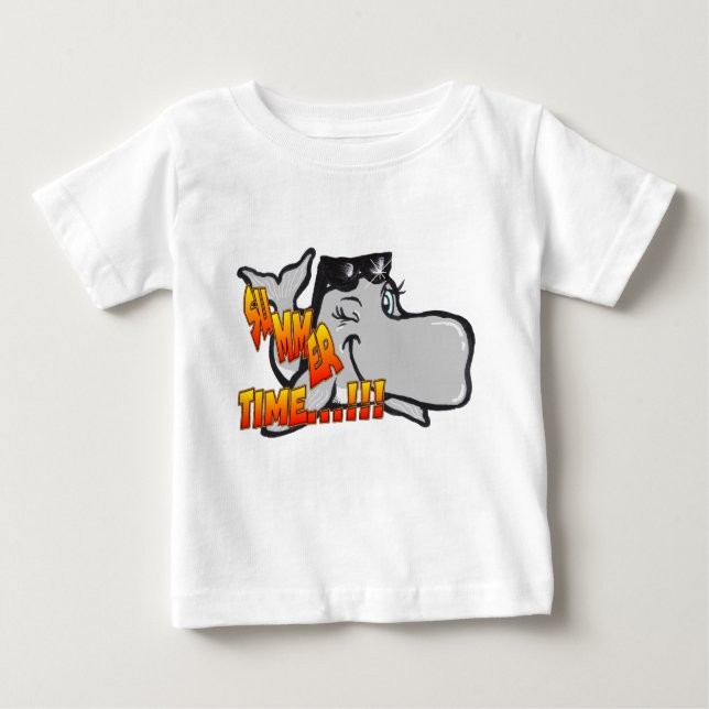 T-Shirt De Bebê De Baleia Vencedora (Frente)