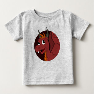 T-Shirt de bebê de Dragão Vermelho
